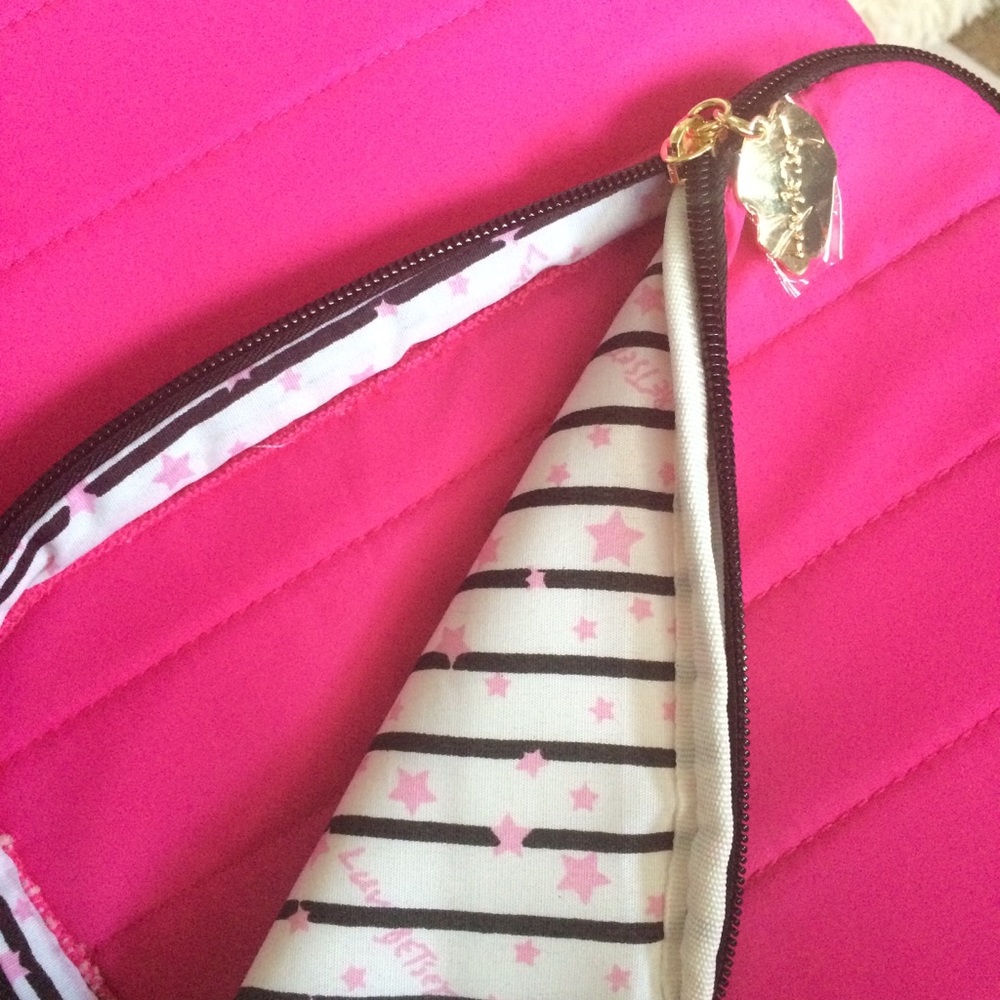 Betsey Johnson fuchsia Backpack large quilted - Picture 4 of 8